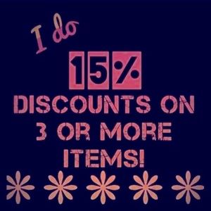 But any 3 items for 15% off